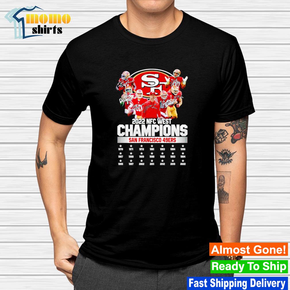 San Francisco 49ers 2022 Nfc West Champions 1970 2022 Signatures Shirt,  hoodie, sweater, long sleeve and tank top