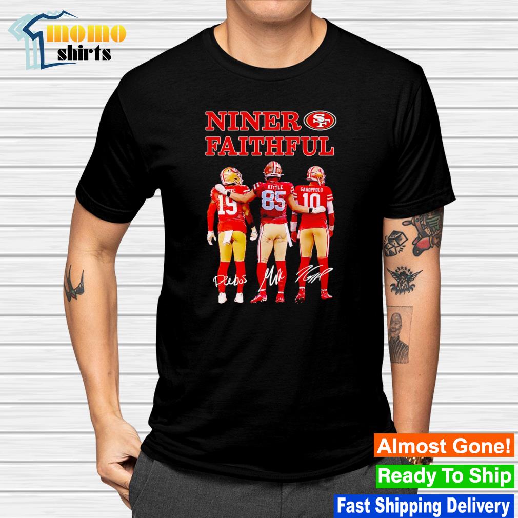 San Francisco 49ers Deebo Samuel George Kittle and Jimmy Garoppolo Niner  Faithful signatures shirt - Dalatshirt