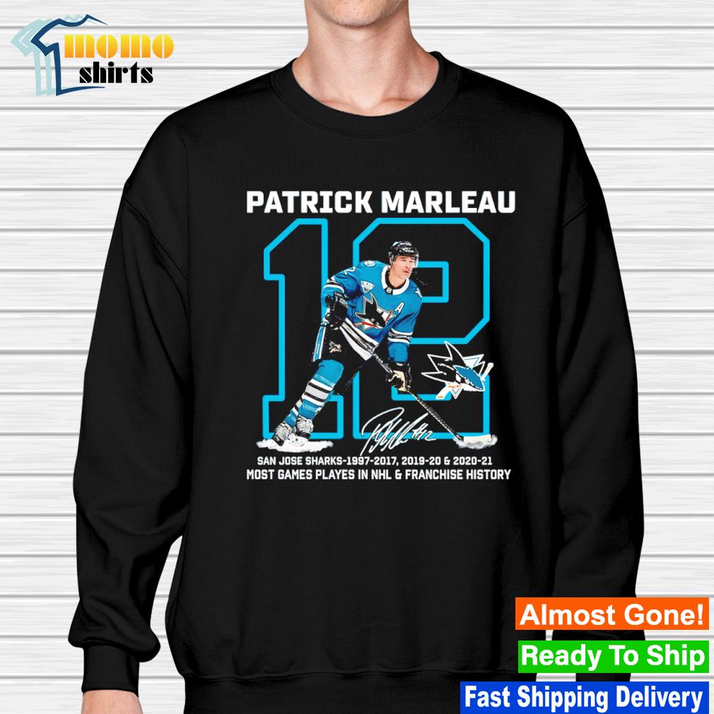 Official Patrick Marleau San Jose Sharks Most Games Player In NHL &  Franchise History Signature Shirt, hoodie, sweater, long sleeve and tank top