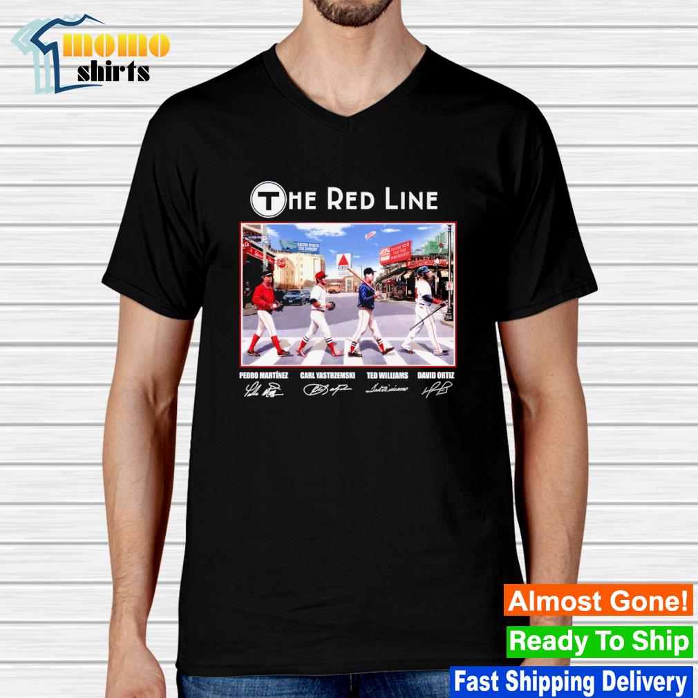 The Red Line Boston Red Sox legend abbey road signatures shirt