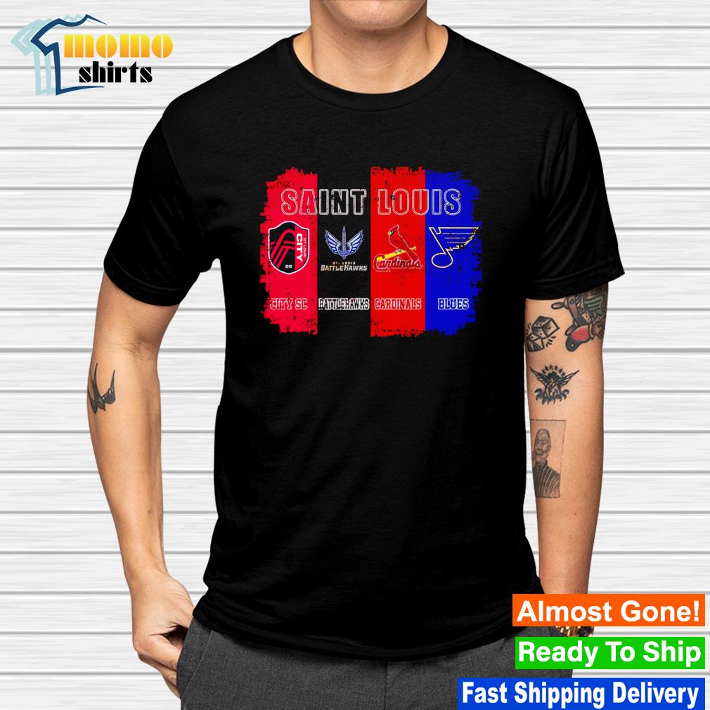 St. Louis Blues St. Louis Cardinals St. Louis Battlehawks and St. Louis  City SC shirt - Dalatshirt