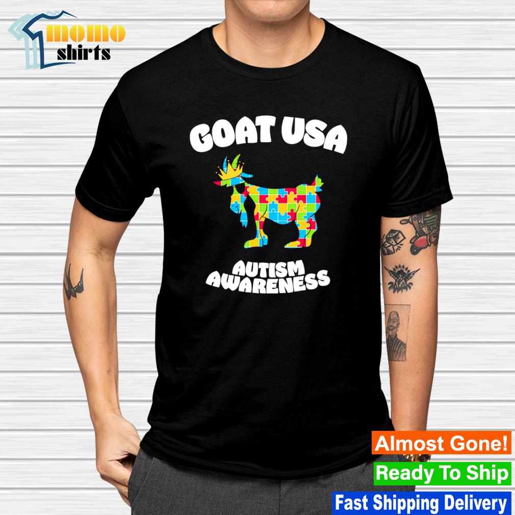 Funny goat USA Autism Awareness shirt