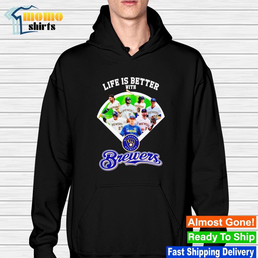 Funny life is better with Milwaukee Brewers baseball team shirt - Teeclover