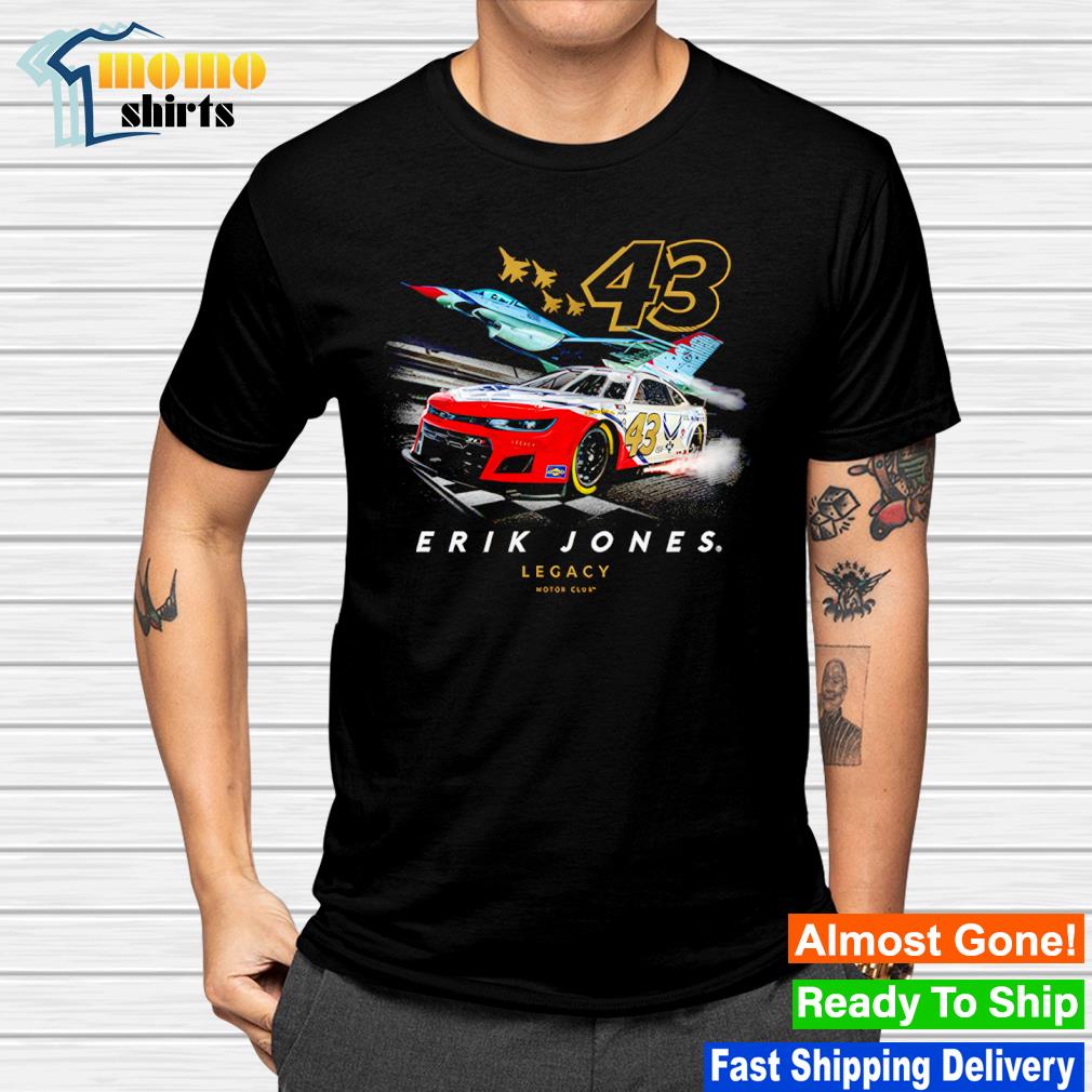 Original erik Jones LEGACY Motor Club Team Collection 2023 #43 Air Force Jet shirt
