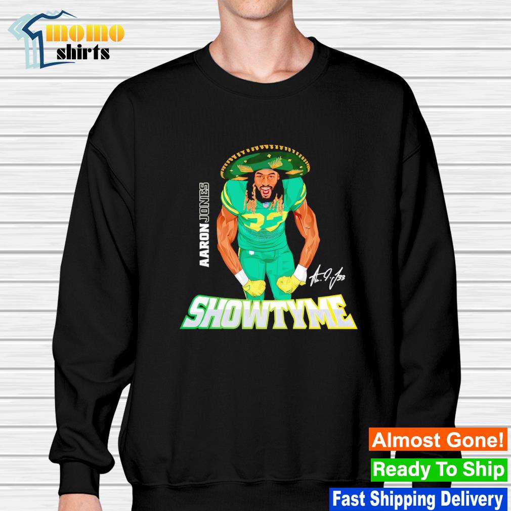 Green Bay Packers Showtyme Aaron Jones shirt,Sweater, Hoodie, And