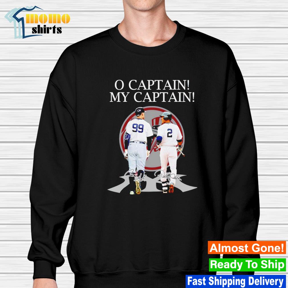 Oh captain my captain Derek Jeter and Aaron Judge New York Yankees  signatures T-shirt - Dalatshirt