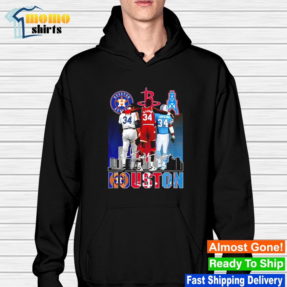 Houston Texans Deshaun Watson Houston Rockets Hakeem Olajuwon Houston  Astros Nolan Ryan city signatures shirt, hoodie, sweater, long sleeve and  tank top