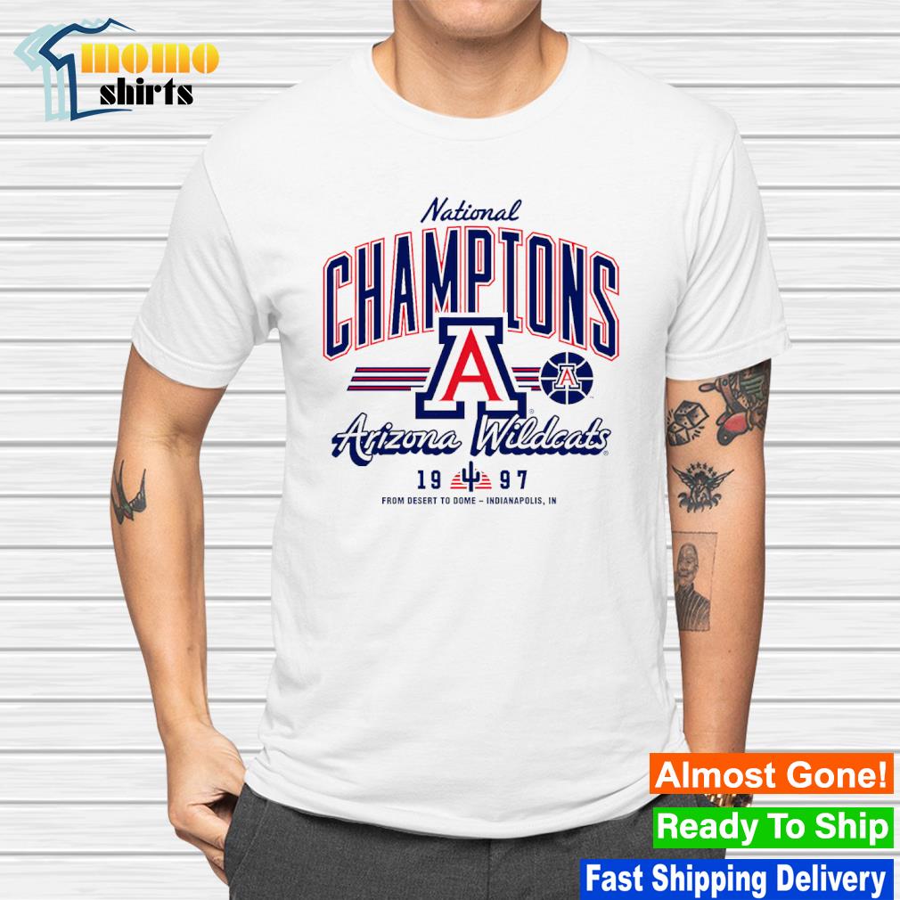 Original arizona Wildcats 1997 Champs Ringer National Champions 1997 from desert to dome shirt
