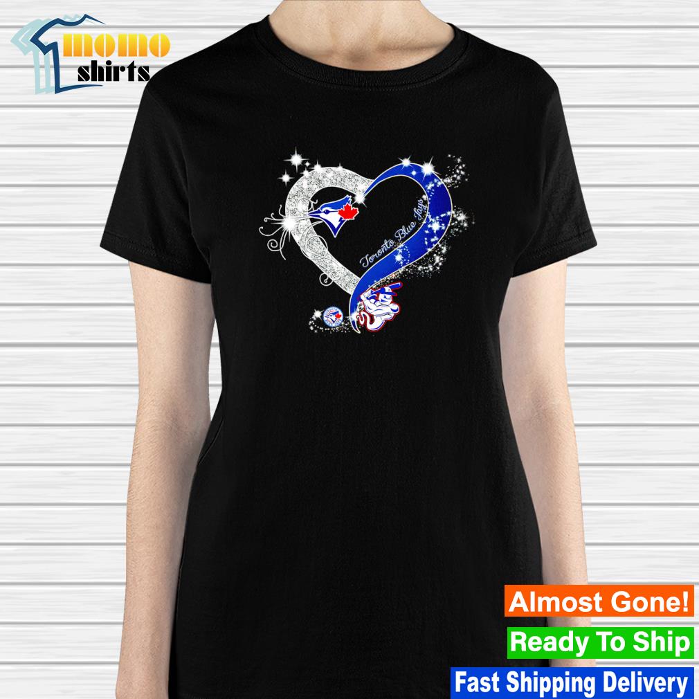 Blue Jays love heart diamond shirt, hoodie, sweater, long sleeve