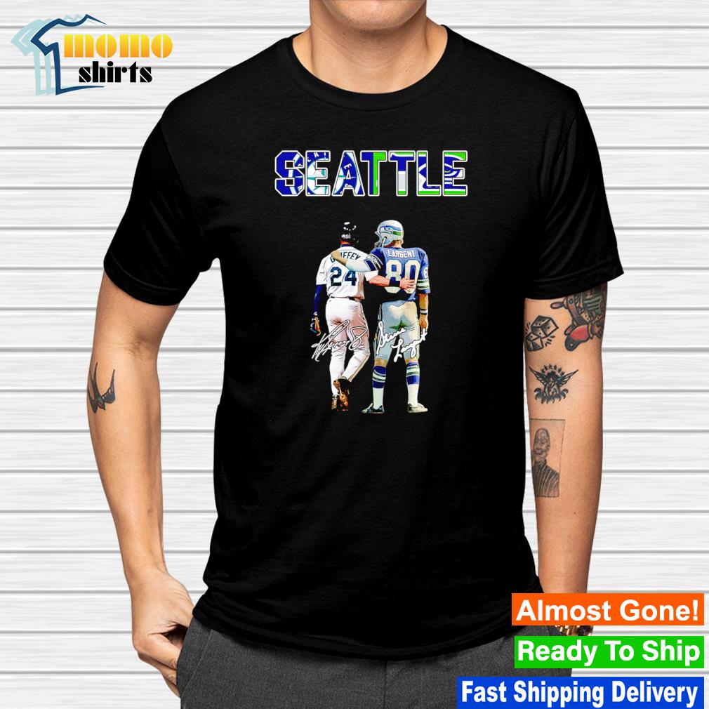 George Griffey 24 Seattle Mariners and Steve Largent 80 Seattle Seahawks  signature sport gift shirt, hoodie, sweater, long sleeve and tank top