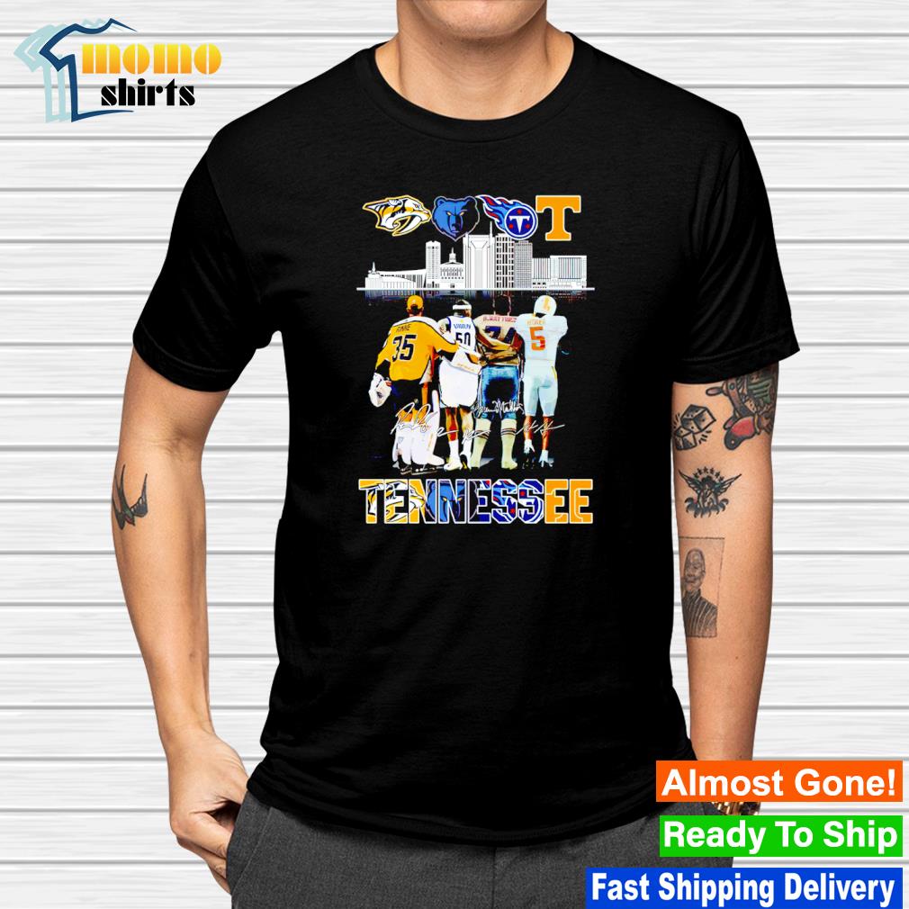 Tennessee sport teams Nashville Predators Memphis Grizzlies Tennessee Titans  and Tennessee Volunteers shirt, hoodie, sweater, long sleeve and tank top