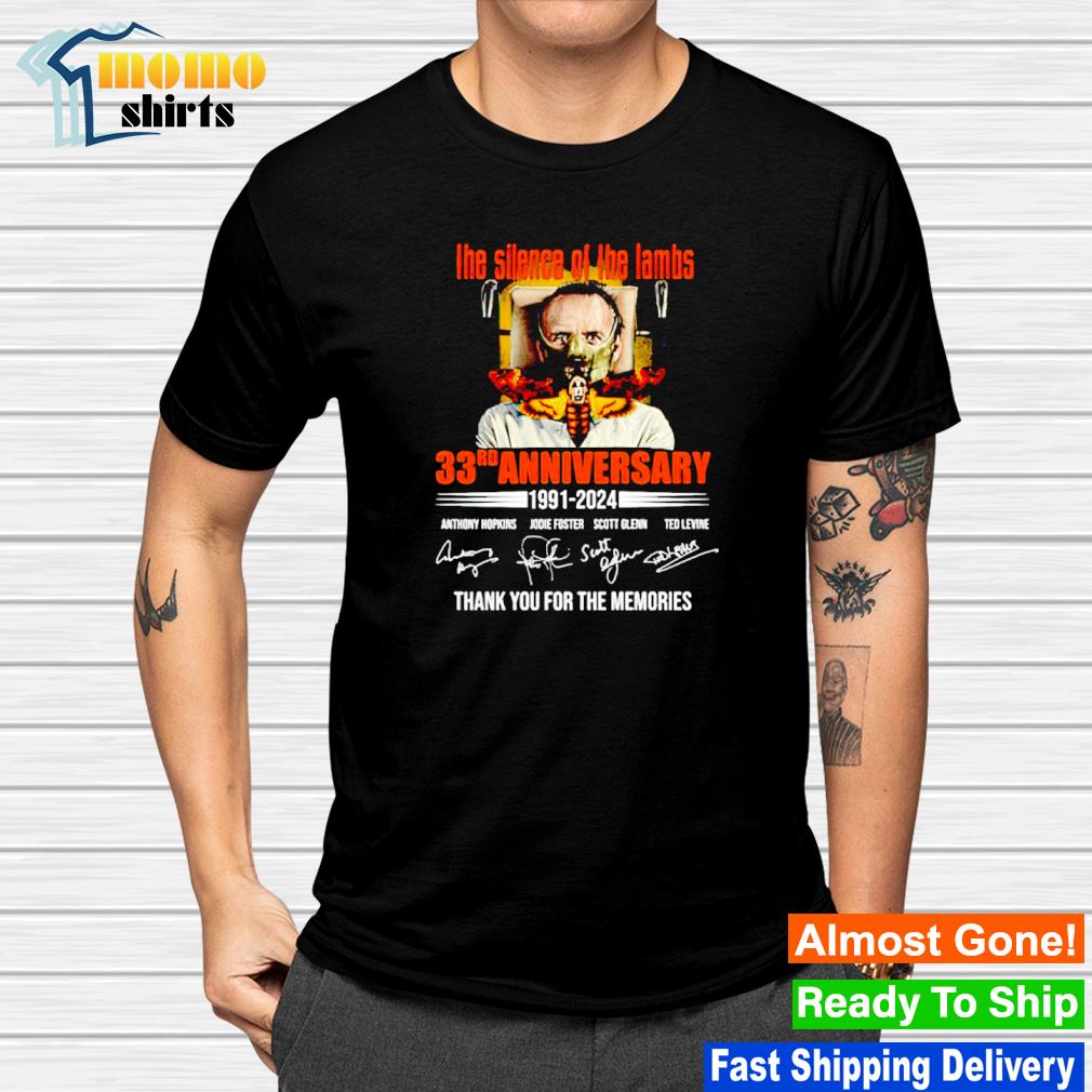 Awesome the silence of the lambs 33rd anniversary 1991-2024 thank you for the memories shirt